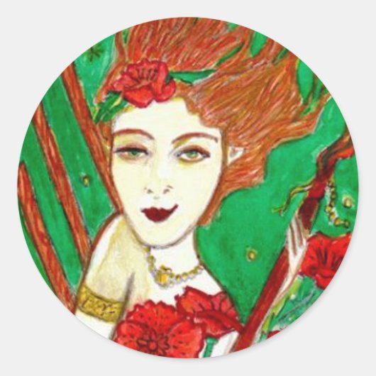 Vier van Wands Ronde Sticker (Voorkant)