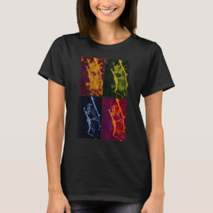 Vier variant afbeeldingen van een preying Mantis H T-shirt