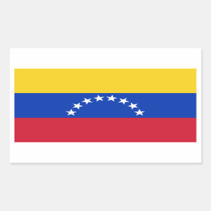 VIER Venezolaanse vlag Rechthoekige Sticker