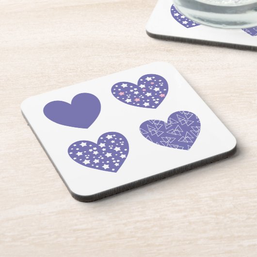 Vier Veri Peri Hearts Bier Onderzetter (Linkerzijde)