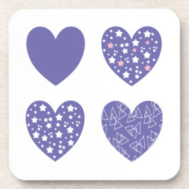 Vier Veri Peri Hearts Bier Onderzetter