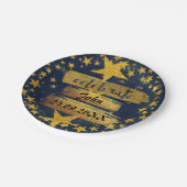 Vier verjaardag Bachelor Party Douche Grungy Papieren Bordje (Gekanteld)