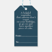 Vier verjaardag met een wens cadeaulabel (Achterkant)