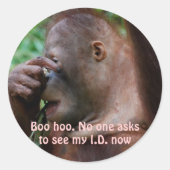 Vier veroudering ronde sticker (Voorkant)