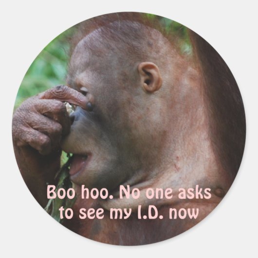 Vier veroudering ronde sticker (Voorkant)