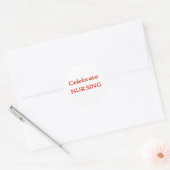 Vier verpleging ronde sticker (Envelop)