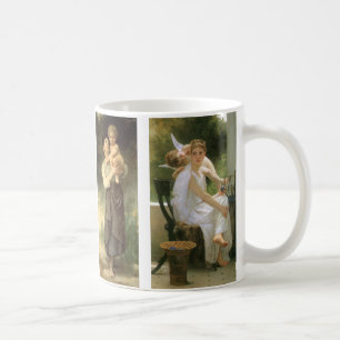 Vier verschillende Bouguereau Angel Paintings Koffiemok