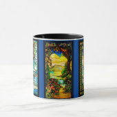 Vier verschillende Tiffany Glas in lood kunstwerke Mok (Midden)