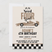 Vier versnellingen nodig Race Auto Jongen 4de verj Kaart (Voorkant)