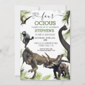 Vier Vierde Dinosaurus Tyrannosaurus Raptor Verjaa Kaart (Voorkant)