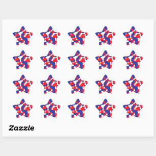 Vier vierde juli stickers