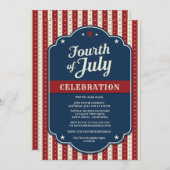 Vier viering van 4 juli kaart (Voorkant / Achterkant)