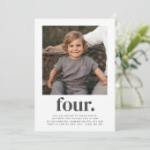 Vier - vierkant - de Uitnodiging van de Dag van de (Staand voorkant)