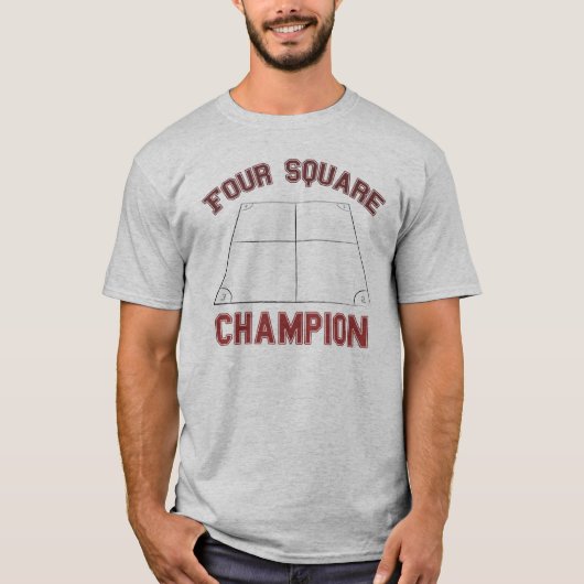 Vier vierkant kampioen t-shirt (Voorkant)