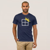 Vier vierkant koning t-shirt (Voorkant volledig)