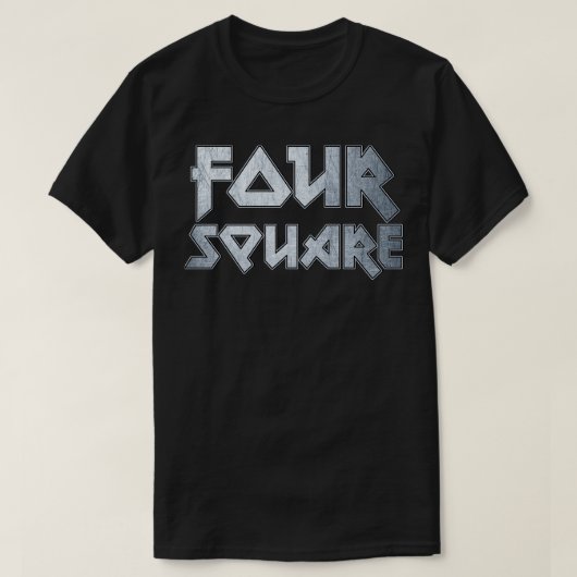 Vier vierkant t-shirt (Design voorkant)