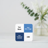 Vier vierkante gespleten moderne cover vierkante visitekaartje (Staand voorkant)