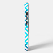 Vier vierkanten in cyaan kleur Case-Mate iPhone case (Achterkant / Links)