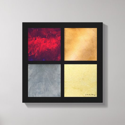 Vier vierkantjes 001 canvas afdruk (Voorkant)