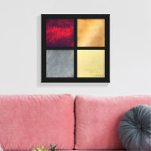 Vier vierkantjes 001 canvas afdruk (Insitu (Woonkamer))