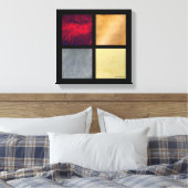 Vier vierkantjes 001 canvas afdruk (Insitu (Slaapkamer))