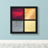 Vier vierkantjes 001 canvas afdruk (Insitu (Houten vloer))