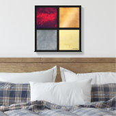 Vier vierkantjes 001 canvas afdruk (Insitu (Slaapkamer))