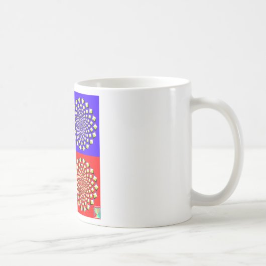 Vier vierkantskoffie-Mok Koffiemok (Rechts)