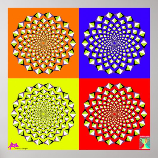 Vier vierkantsvierkante Poster (Voorkant)