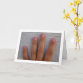 Vier Vingers op Muur Kaart (Gele Bloem)