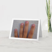 Vier Vingers op Muur Kaart (Voorkant)