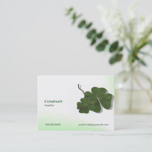 Vier Visitekaartje met lederen klavier (Staand voorkant)