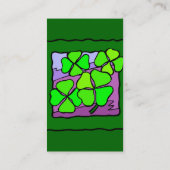 Vier Visitekaartje met lederen klavier (Achterkant)