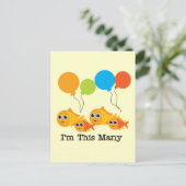 Vier Vissen Ik ben Dit Vele Tshirts en Geschenken Briefkaart (Staand voorkant)