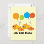 Vier Vissen Ik ben Dit Vele Tshirts en Geschenken Briefkaart (Voorkant / Achterkant)