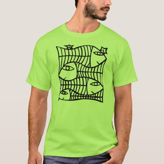 Vier vissen t-shirt (Voorkant)