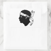 VIER Vlag van Corsica Rechthoekige Sticker (Tas)