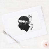 VIER Vlag van Corsica Rechthoekige Sticker (Envelop)