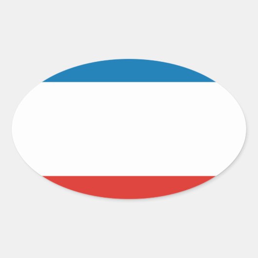 VIER vlag van de Krim Ovale Sticker (Voorkant)