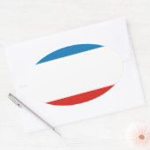 VIER vlag van de Krim Ovale Sticker (Envelop)