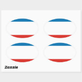 VIER vlag van de Krim Ovale Sticker (Vel)