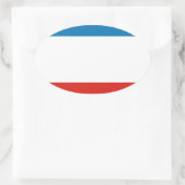 VIER vlag van de Krim Ovale Sticker (Tas)