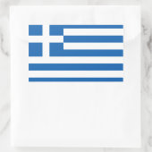 VIER Vlag van Griekenland "ΕΛΛΑ " Rechthoekige Sticker (Tas)