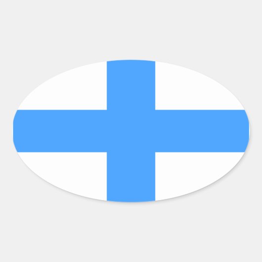 VIER Vlag van Marseille Ovale Sticker (Voorkant)
