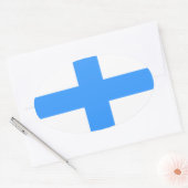 VIER Vlag van Marseille Ovale Sticker (Envelop)