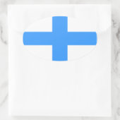 VIER Vlag van Marseille Ovale Sticker (Tas)