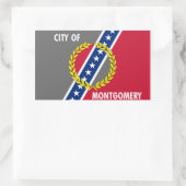 VIER Vlag van Montgomery, Alabama Rechthoekige Sticker (Tas)