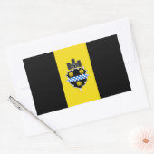 VIER Vlag van Pittsburgh Rechthoekige Sticker (Envelop)