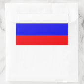VIER Vlag van Rusland Rechthoekige Sticker (Tas)