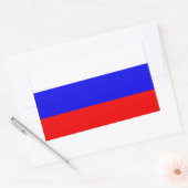 VIER Vlag van Rusland Rechthoekige Sticker (Envelop)